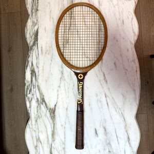 Vintage Spalding Challenge Cup Wooden Tennis Racket Mid Century Sports Decor